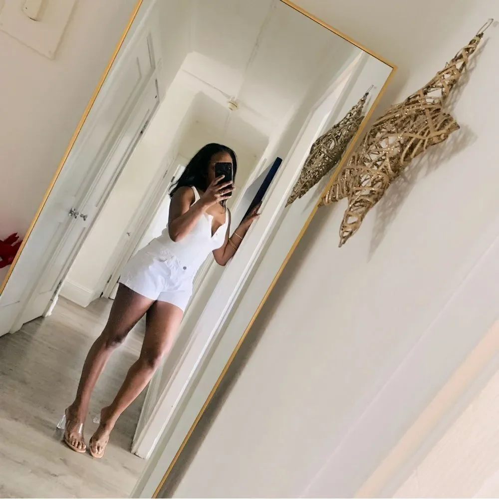 J BRAND WHITE DENIM SHORTS
